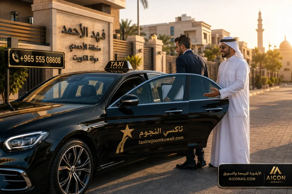 تكسي فهد الأحمد في الكويت مع تاكسي النجوم بسيارة سيدان فاخرة وخدمة VIP لنقل رجال الأعمال والمشاوير الخاصة